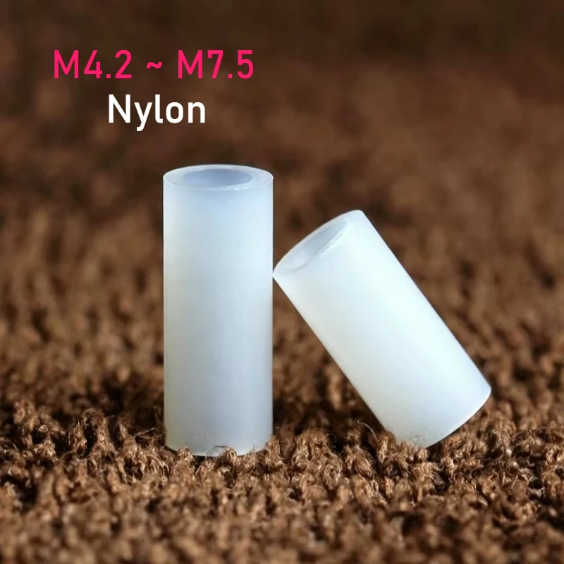 M4.2 M4.8 M5.2 M7 M7.5 White Nylon Plastic Insulation Motherboard Standoff Rround Metric PC Board Spacer Non Threaded