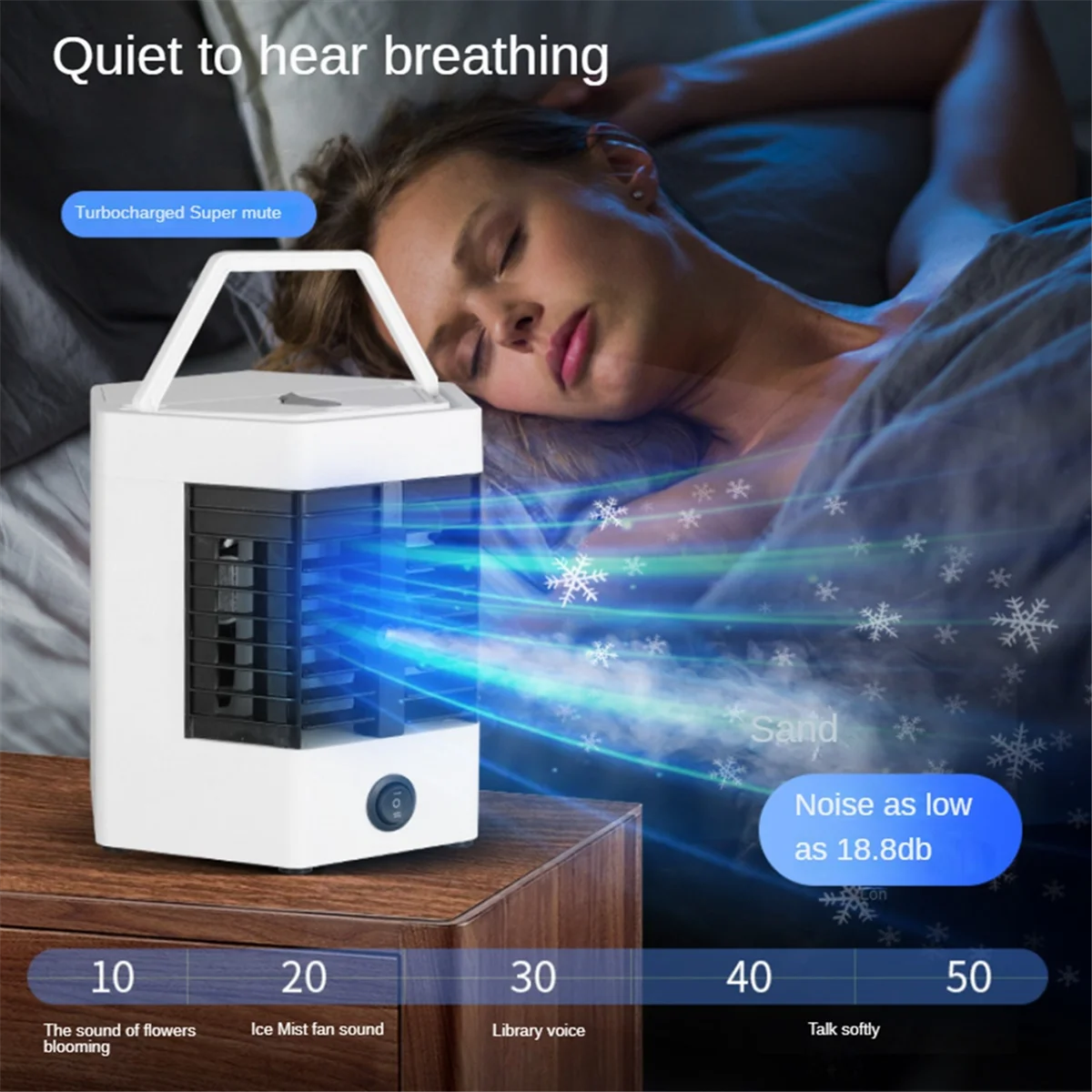 Mini Air Conditioning Fan Desktop Cooler Fan USB Portable Spray Humidifier Water Cooling Fan for Bedroom and Desktop