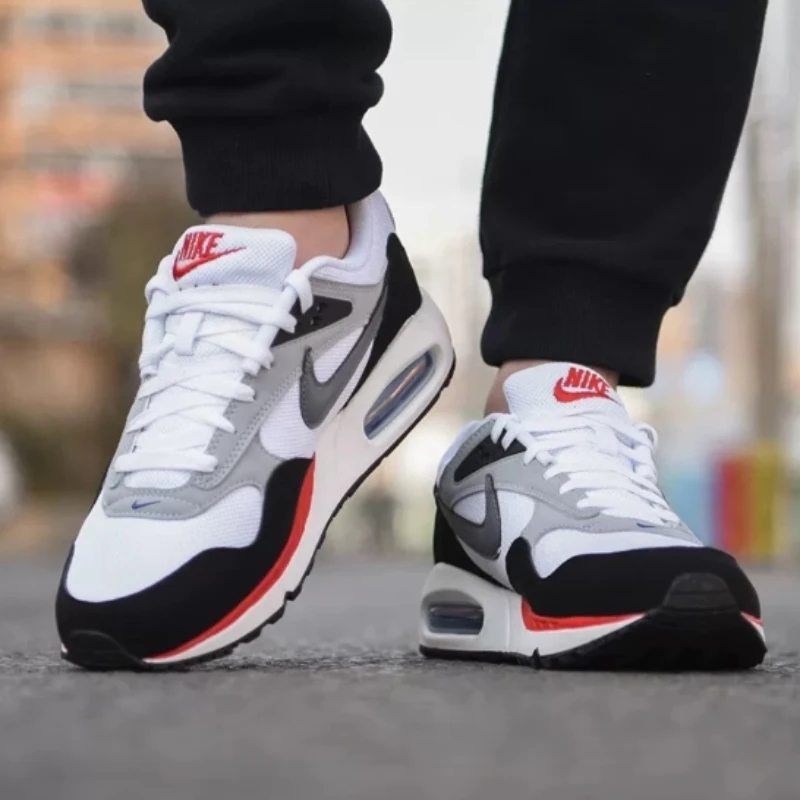 Nike Air Max Correlate, zapatillas para correr para hombre, color blanco, gris, negro, malla transpirable, amortiguación, rebote, zapatillas informales 511416-104