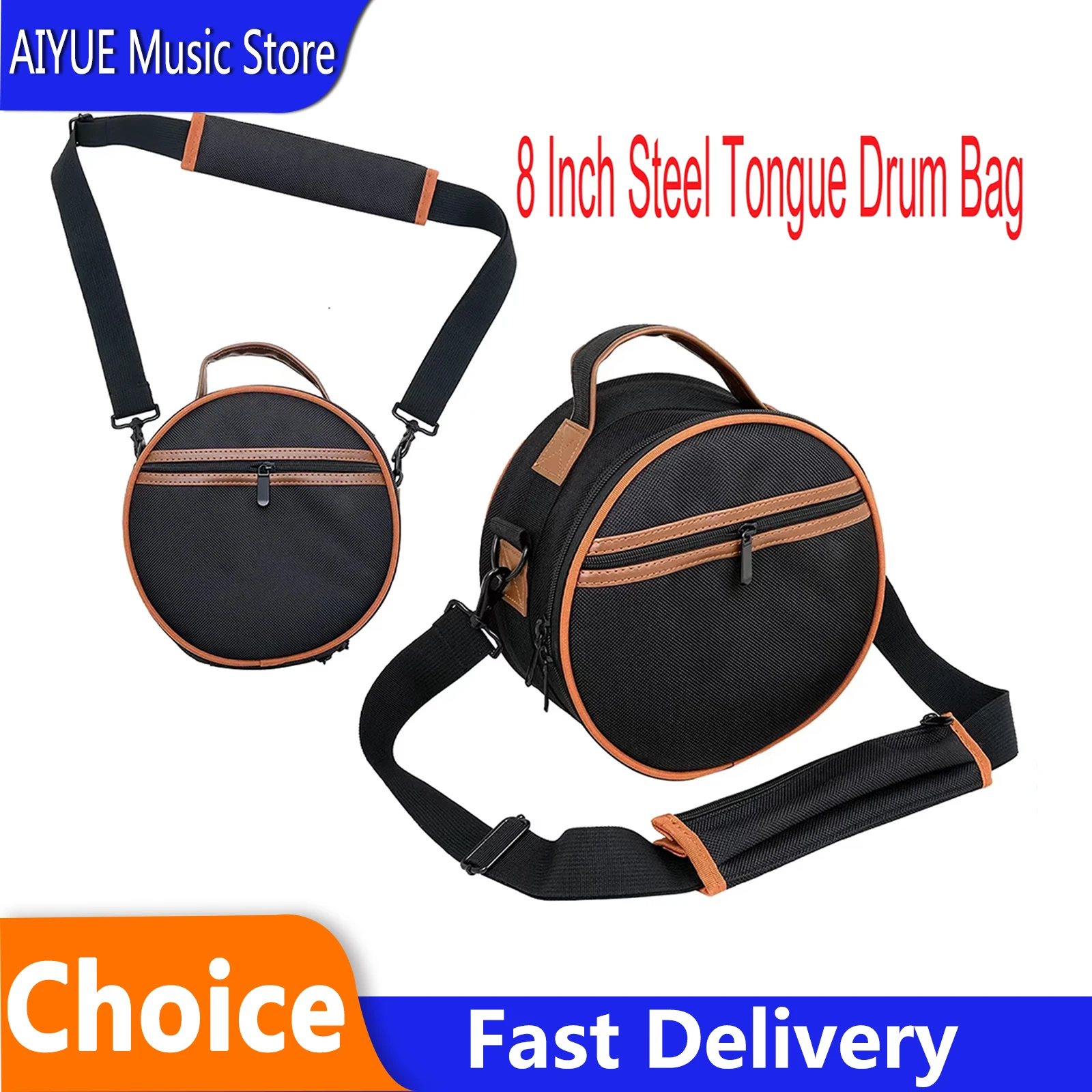 Bolsa de transporte de 8 pulgadas para tambor de lengüetas de acero, bandolera impermeable y resistente para handpan, accesorios para instrumentos de percusión