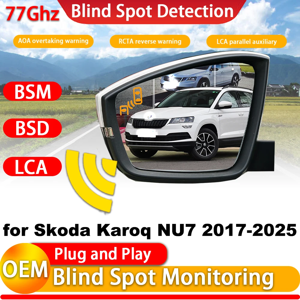 Skoda for Skoda Kodiaq NS7 NV7 NS6 2016-2024 OEM Blind Spot Detect Detection Monitoring BSD System 77Ghz Wave Millimeter Radar