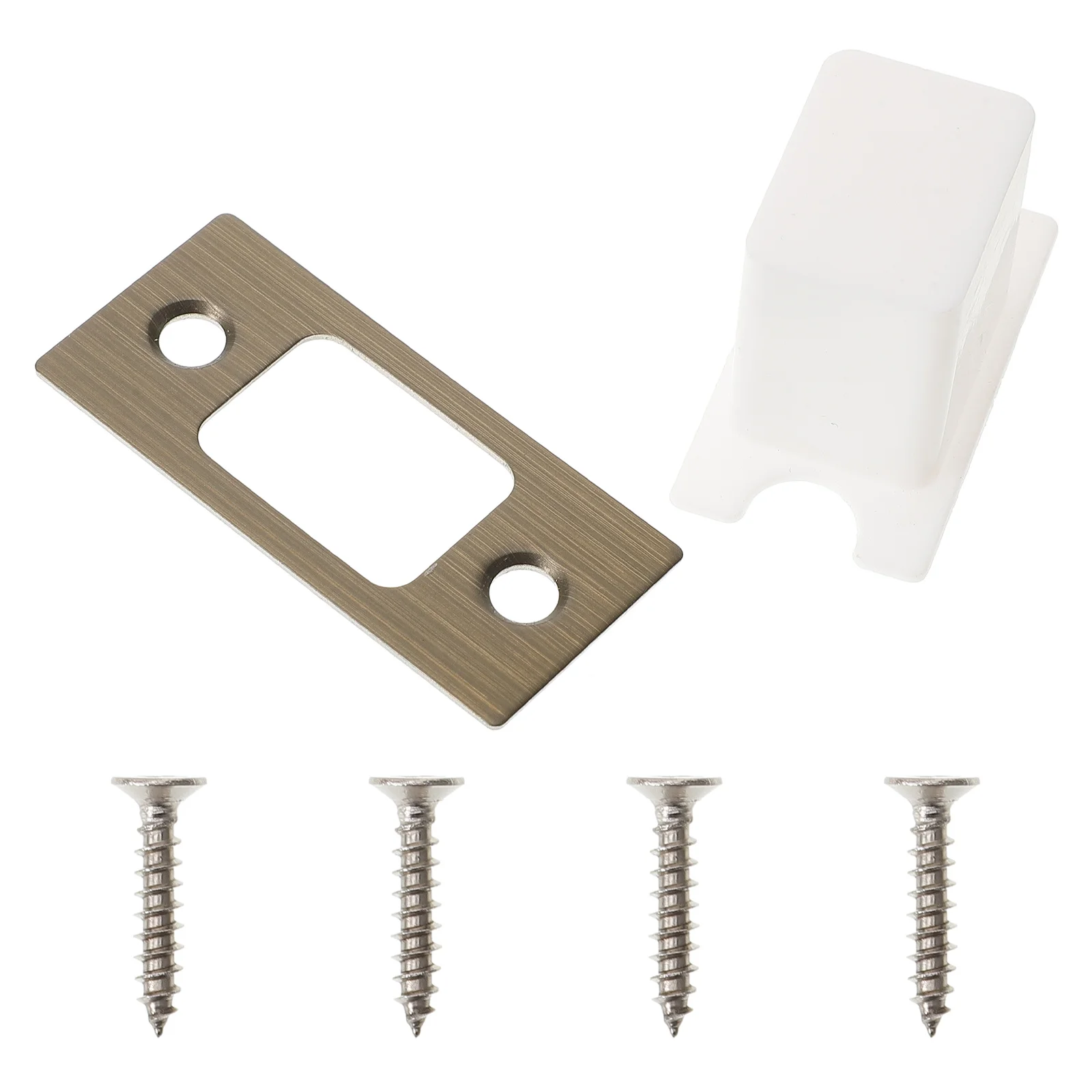 

Door Lock Strike Plate Stainless Steel Deadbolt Cover Latch Reinforcement Striker Tongue Side Plates for Exterior Doors Wooden
