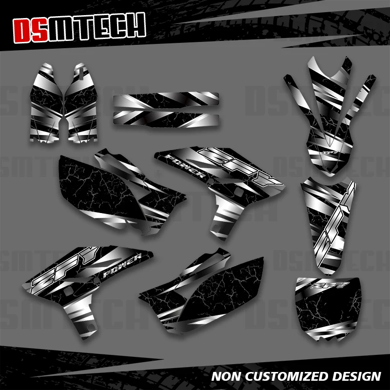 

DSMTECH Graphics Dirt Bike Stickers Custom Vinyl Decals Kit for Yamaha YZ250F YZF250 2010 2011 2012 2013 Number Name Custom