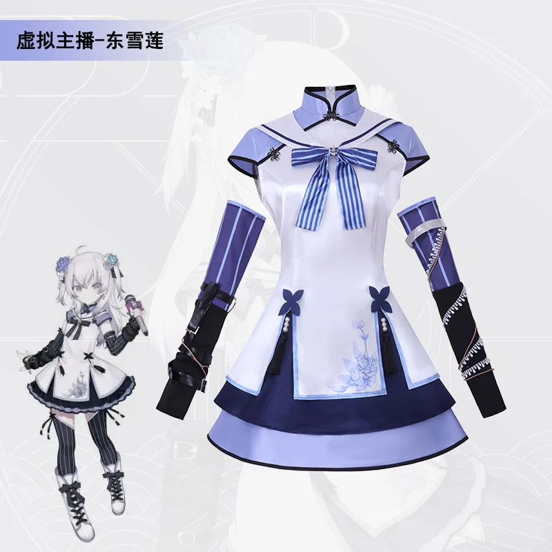 

Anime Yutuber VTuber Blanche Fleur Cosplay Costumes Women Cute Party Dress Halloween Carnival Vampire Coslay Costume for Woman