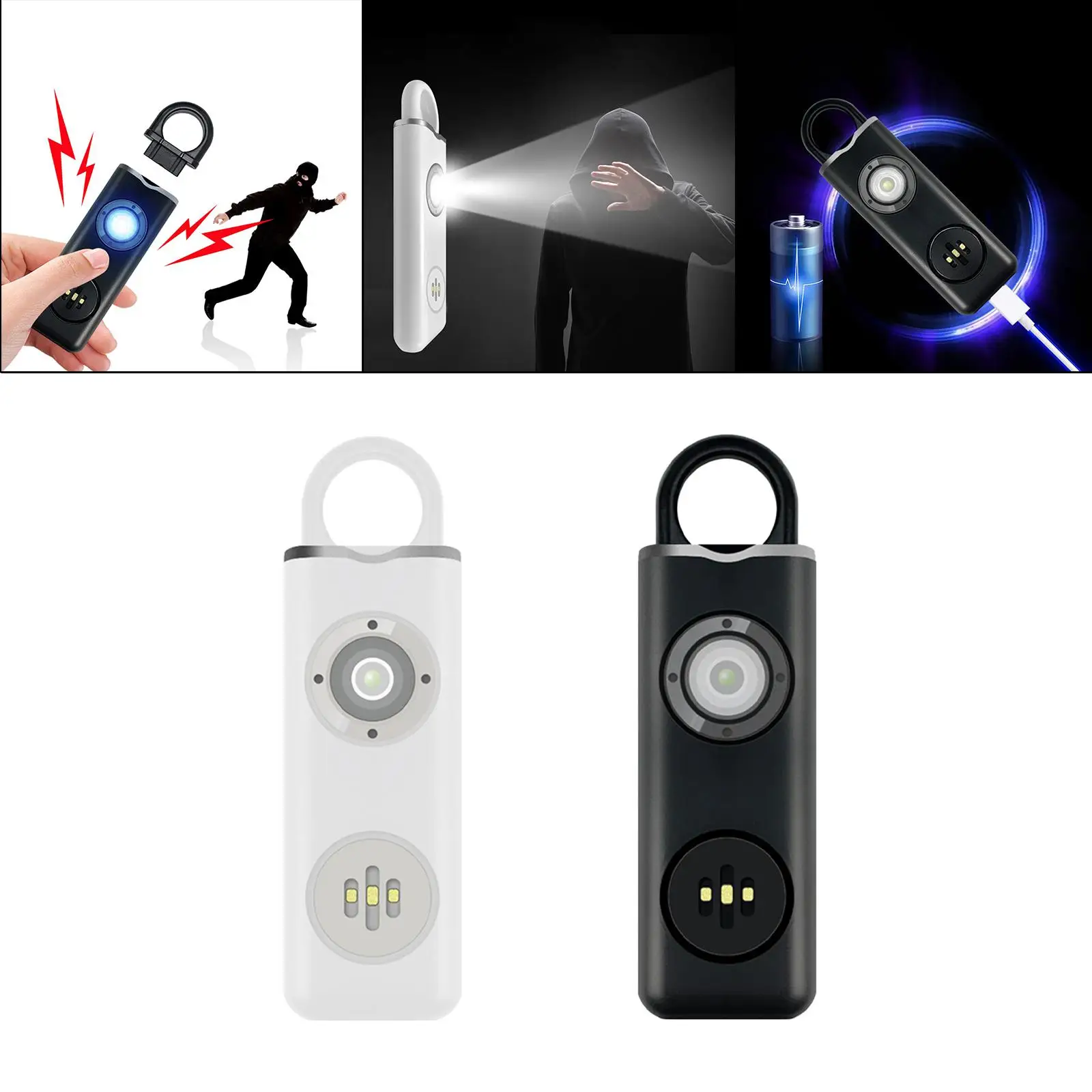 Personal Alarm Security อุปกรณ์ป้องกันส่วนบุคคล Carabiner สําหรับผู้สูงอายุ