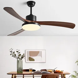 46 Inch DC Ceiling Fans Living Room Electric Fan Lights Black White Fan Leaf Remote Control Ceiling Fan with Led Light 110-220V