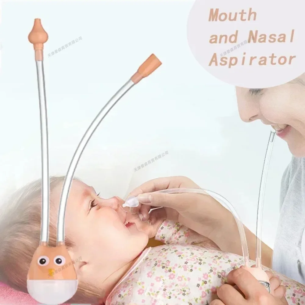 

Baby Nasal Aspirator Mouth Suction Type Nasal Absorption Cleaner for Infant & Baby Care Anti Reflux Silicone Booger Suction Pipe