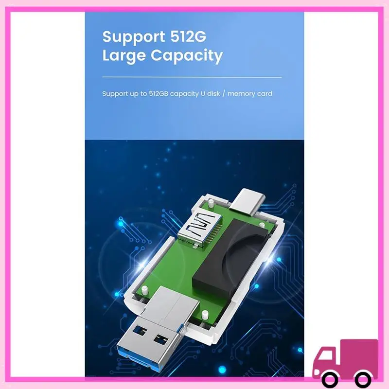 Compact OTG SD TF Type C Micro-Sd Card Reader Type C To Usb Otg Adapter 6 In1 USB 2.0 TF Card USB Flash Drive Card Reader