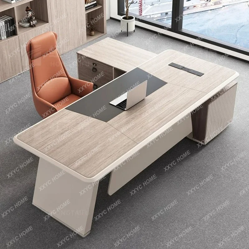 XXSimple Modern Desk and Chair Combination, Light Luxury Office Executive Desk for Executive Desk Manager's Office