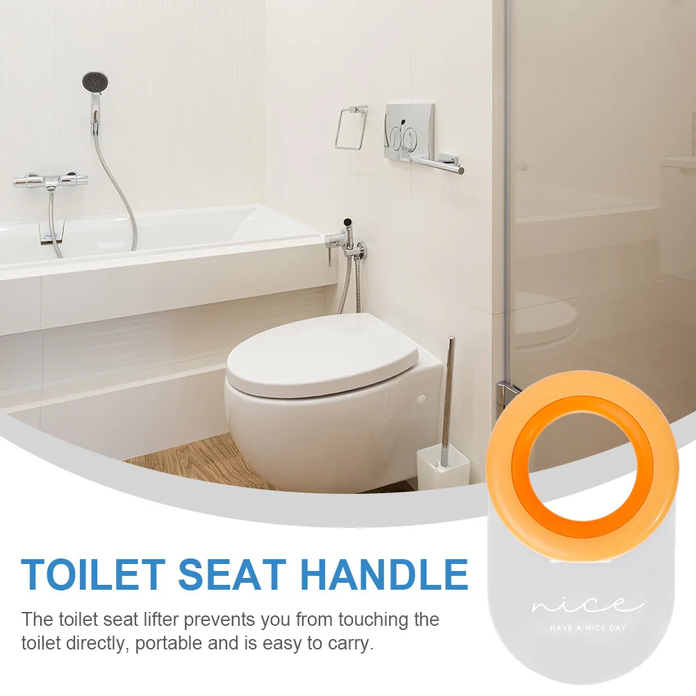 

3Pcs Toilet Seat Lifter Durable Wear Resistant Material Practical Anti-Touching Toilet Lid Handle Bathroom Home