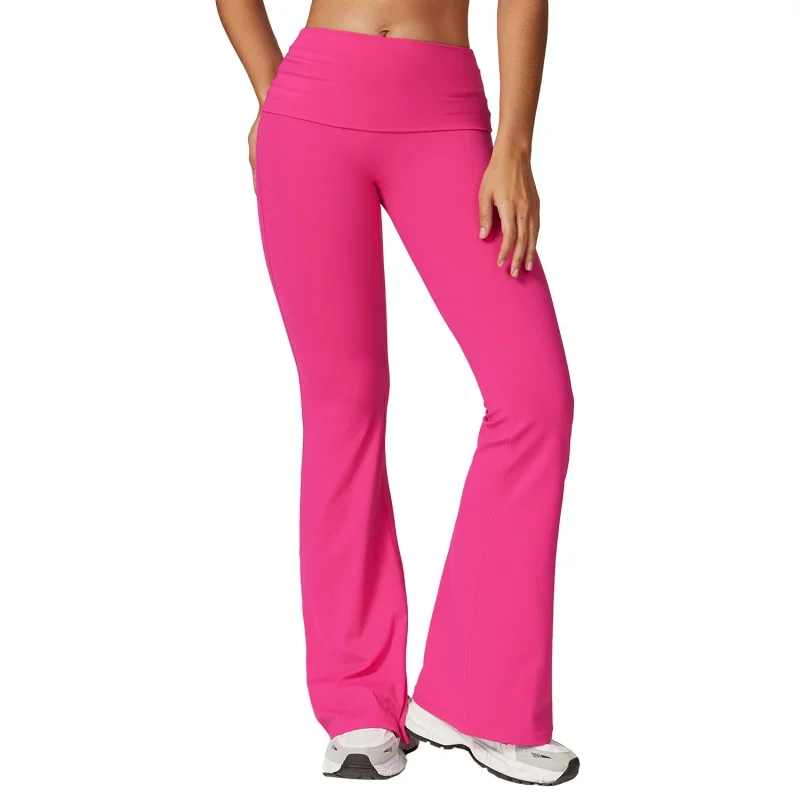 

ZC-Casual Wide-Leg Skinny Yoga Pants High Waist Tight Running Outerwear Fitness Nude Feel Micro-Pull Sports Pants8538