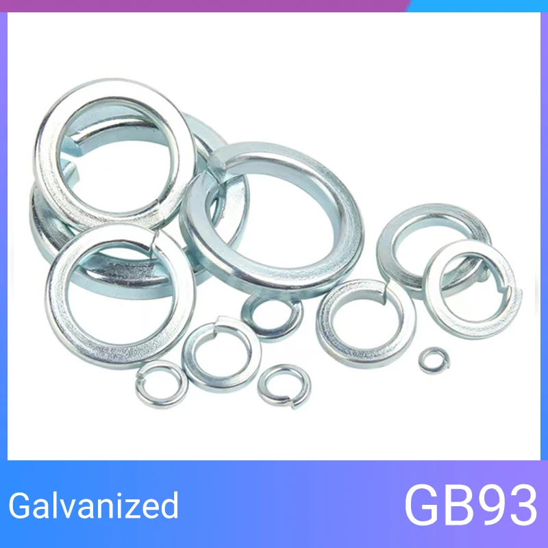 M2 M2.5 M3 M4 M5 M6 M8 M10 M12 M14 M16 M18~M27 Galvanized Gasket spring pad Open elastic gaskets Springs washer Manganese steel