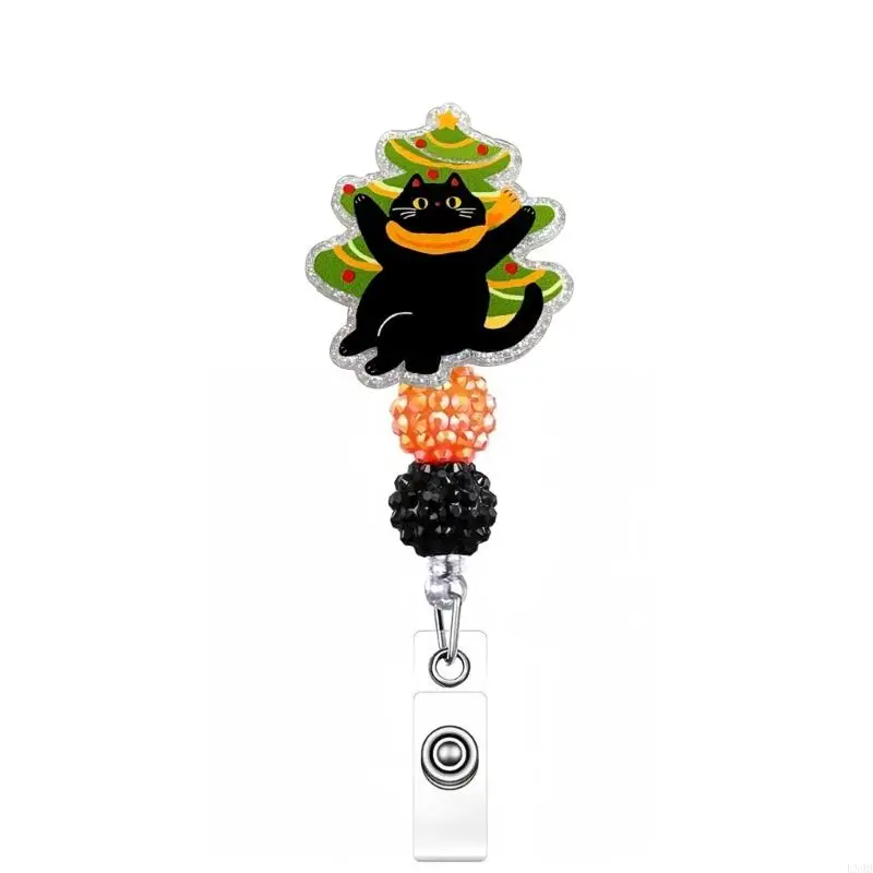 Funny Badge Holder with Alligators Clip for Nurse Teacher Office Holiday, Retractable Badge Reels Gifts Badge Holder