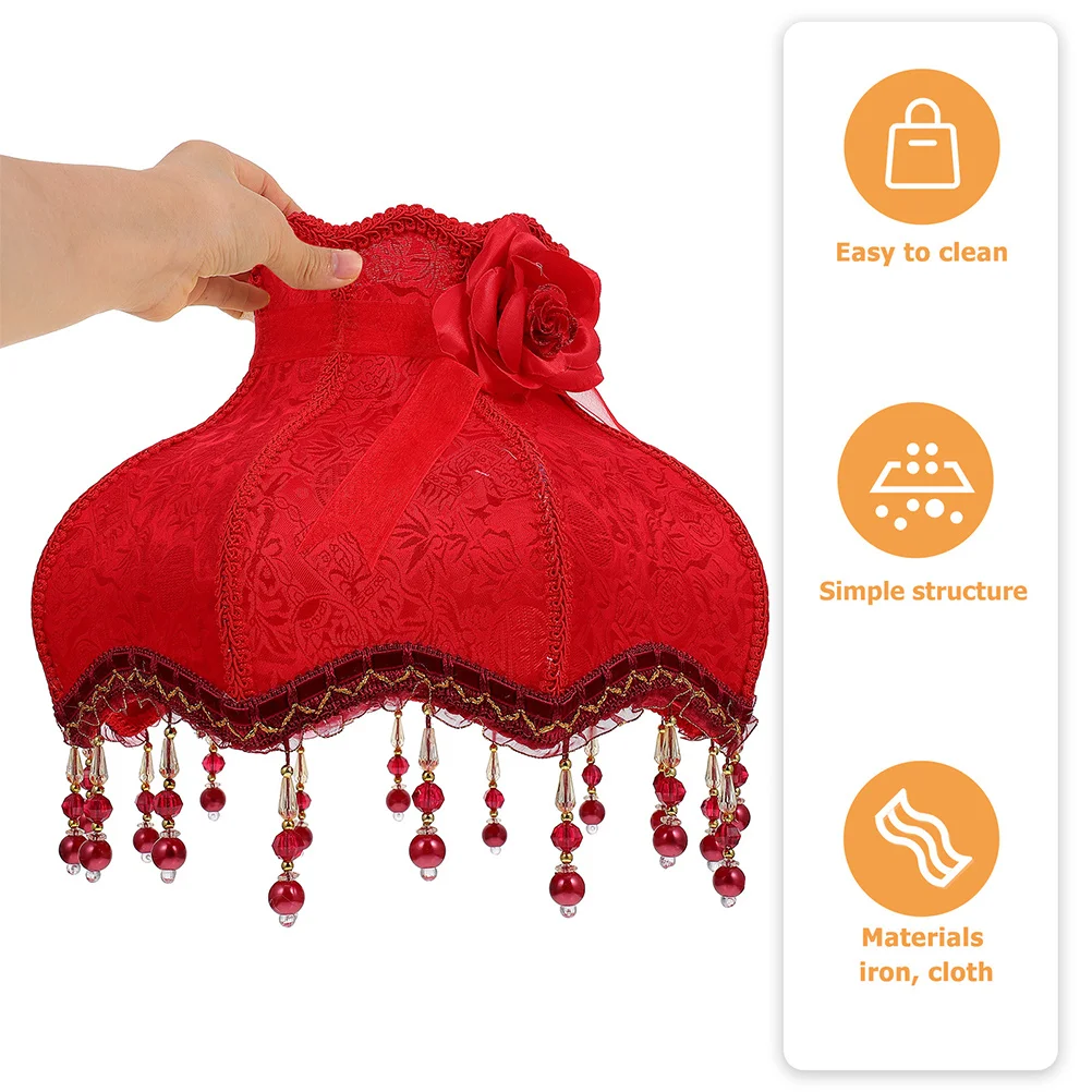 

Винтажный абажур в стиле ретро, тканевый абажур для стола, торшер, светильник, аксессуар, домашний офис, декор для спальни, освещение