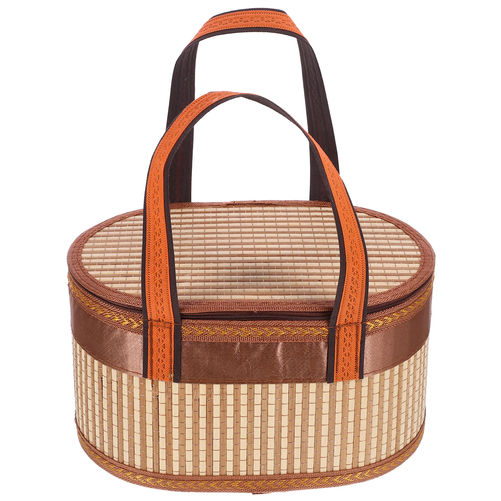 

Bamboo Storage Gift Box Foldable Woven Baskets Small Picnic Basket Costume Handheld Large Capacity Picnic Outdoor Shopping
