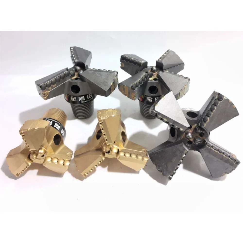 Diamond Composite Bit Three-Flute Drill Bit for Geological Exploration and Water Well Drilling 76/89mm Drill Pipe Specification