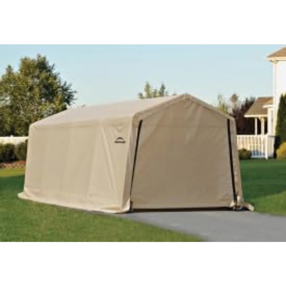 AutoShelter 10 x 20 ft. Replacement Cover kit Peak 7 oz Sandstone