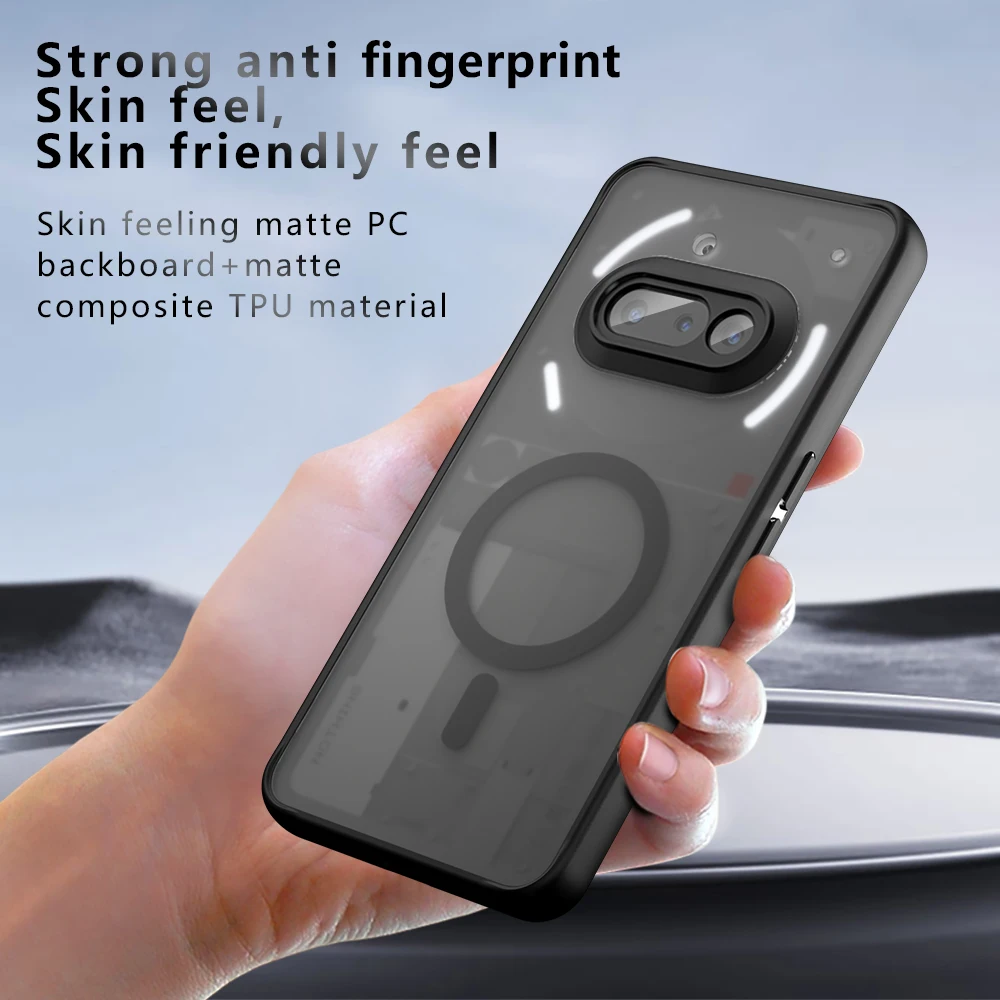 

For Magsafe Magnetic Wireless Charging Case For Nothing Phone 3A Pro NothingPhone3A Pro Shockproof Matte Back Cover Coque