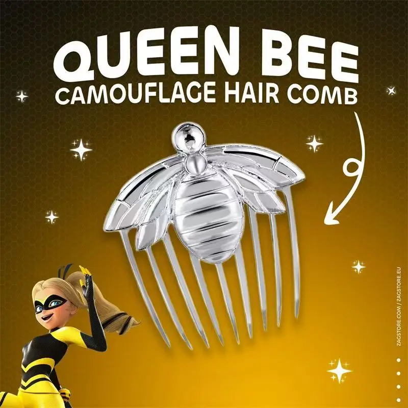 Чудесная периферийная расческа для волос в стиле аниме «Божья коровка», расческа для волос в стиле пчелы Kouyi, изысканные аксессуары для волос для девочек, небольшой подарок Чудесная периферийная расческа для волос в стиле аниме «Божья коровка», расческа для волос в стиле пчелы Kouyi, изысканные аксессуары для волос для девочек, небольшой подарок