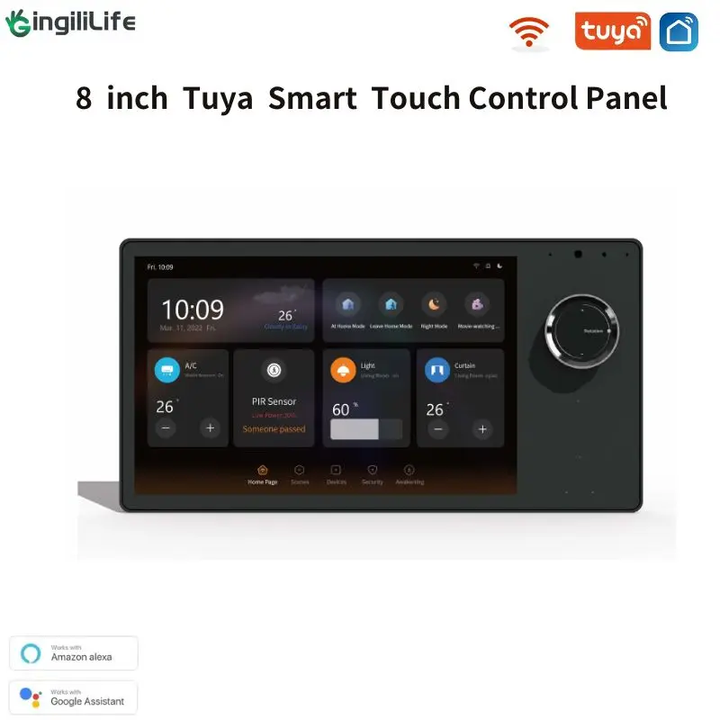 Imagem -02 - Tuya-painel de Controle de Toque para Casa Inteligente Interruptor Inteligente Smart Touch Screen Inteligência Interruptor Tuya Interruptor Rotativo Pol