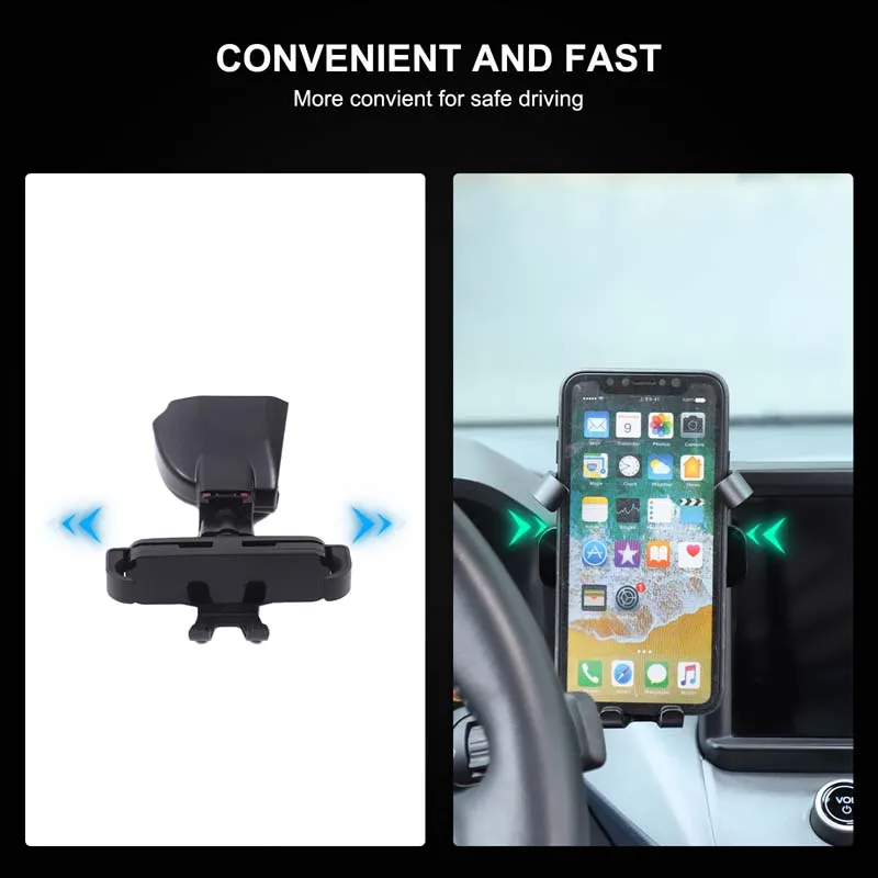 

ABS Black For Ford Maverick 2022+ Car navigation screen left mobile phone stand car interior modification accessories