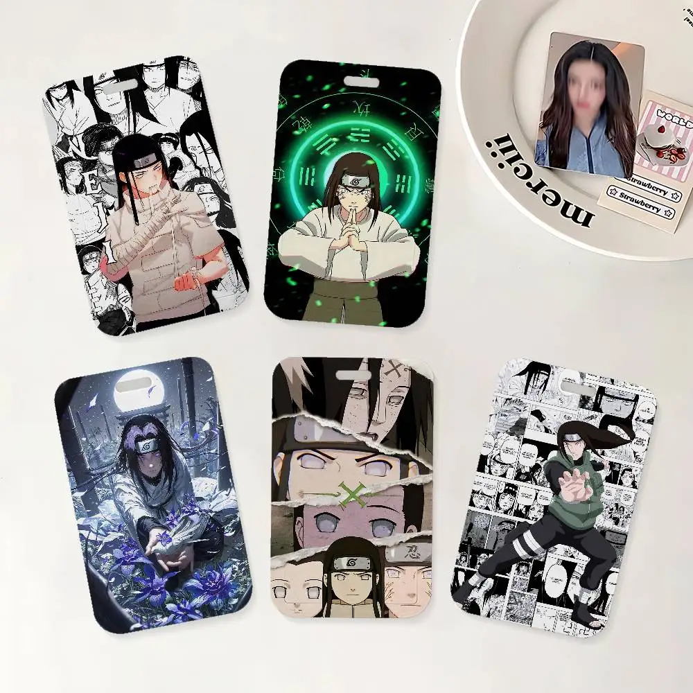 Anime Neji Hyuga Ausweishalter mit Etui für Büro, Schule, Namenskarte und Ausweise