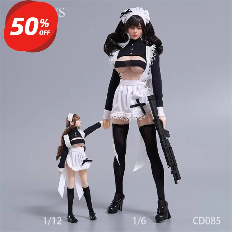 

Предпродажа Cdtoys Cd085 1/6 1/12, масштаб японского стиля, комплект одежды для горничной для девочек, модель для 12 дюймов, 6 дюймов, экшн-фигурки, сцена тела, косплей