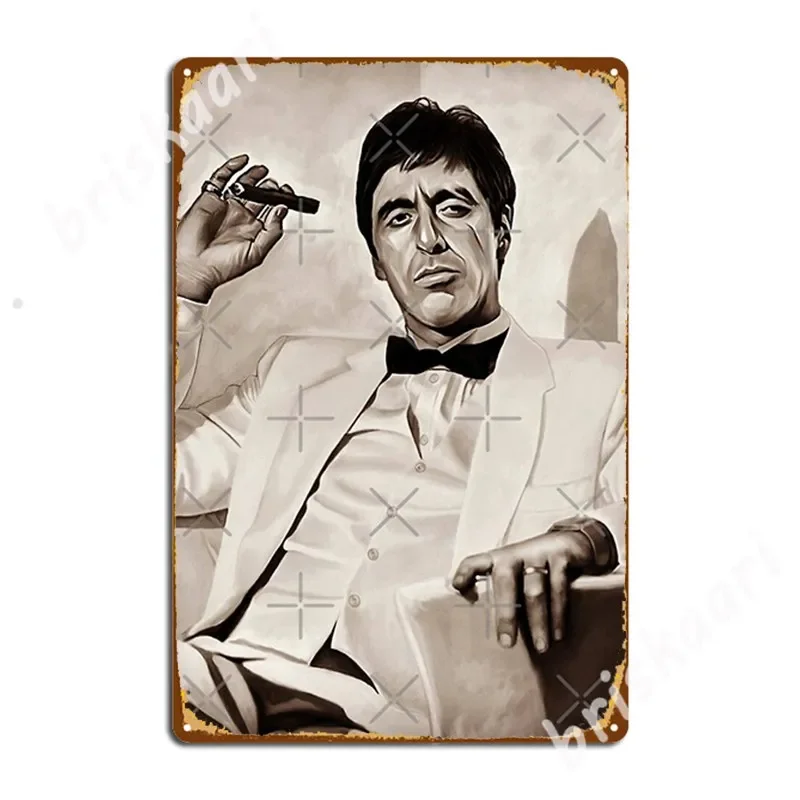 Tony Montana - Painting Metal Signs Cinema Living Room Club Bar personalized Wall Plaque Tin sign Posters