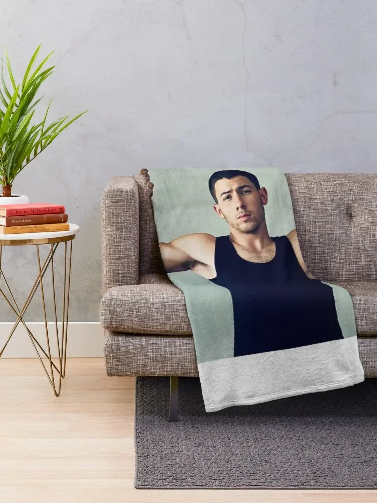 nick jonas Throw Blanket Soft Blankets For Bed Blankets