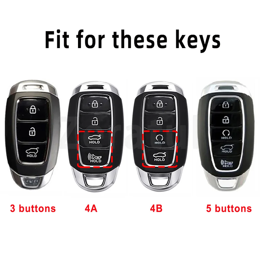 TPU Auto Accessories Car Key Case Cover For Hyundai Grandeur Accent Santa Fe Palisade Kona Elantra GT Encino Solaris Azera