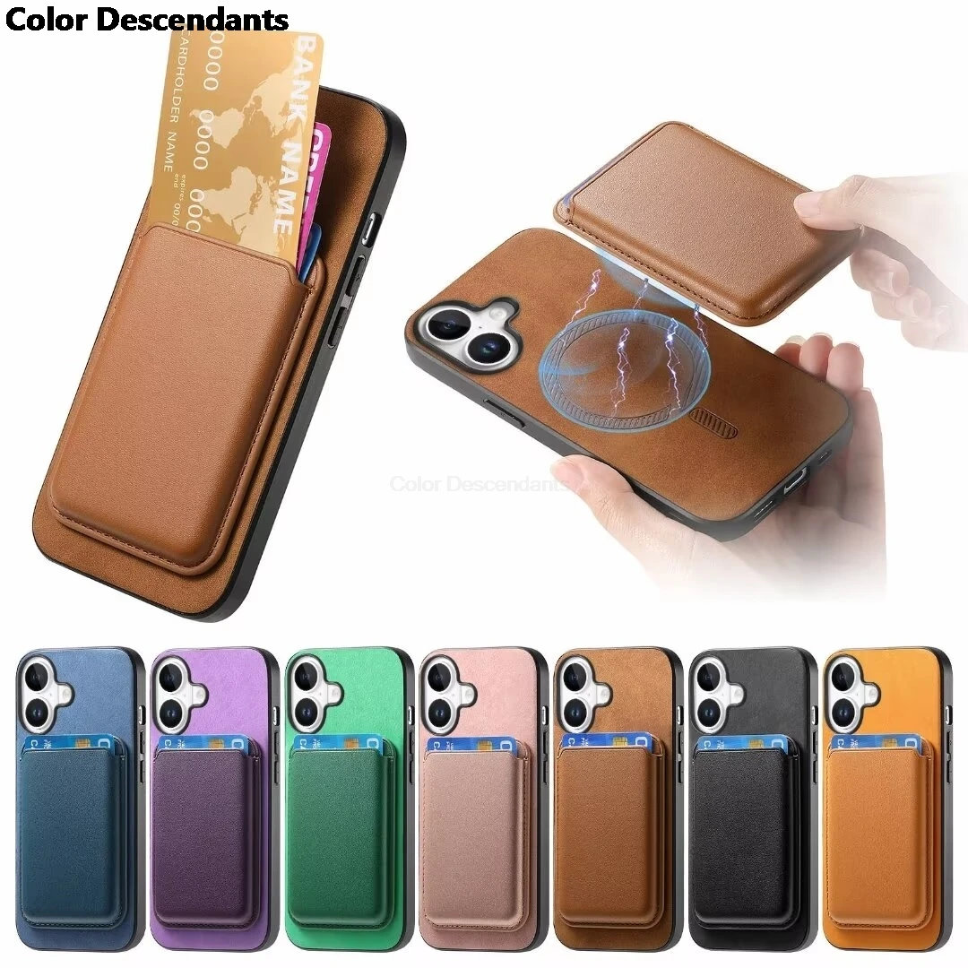 Magnetic Plain Skin PU Leather Phone Case For Nothing Phone 2a Push Pull Design Card Pack Protective Shell