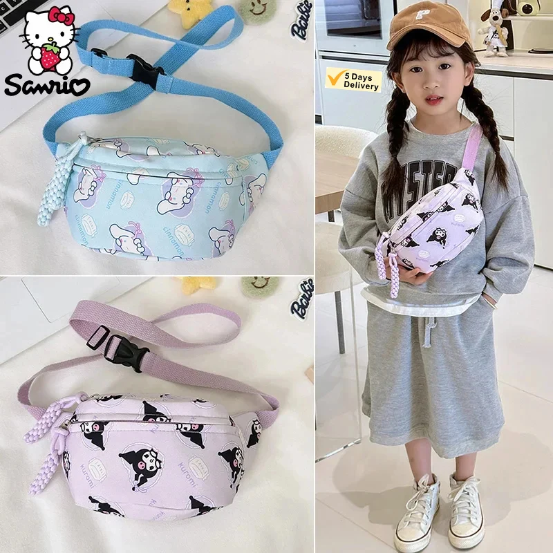 

Sanrio Crossbody Bag Kuromi Cinnamoroll Chest Bag Storage Pouch My Melody Hello Kitty Shoulder Bag Pochacco Travel Waist Girl