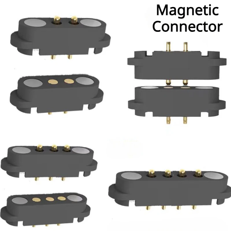 5 zestawów 2A DC magnetyczne złącze Pogo Pin 2Pin 3Pin Pogopin męskie żeńskie sprężynowe gniazdo zasilania prądem stałym 2P 3P