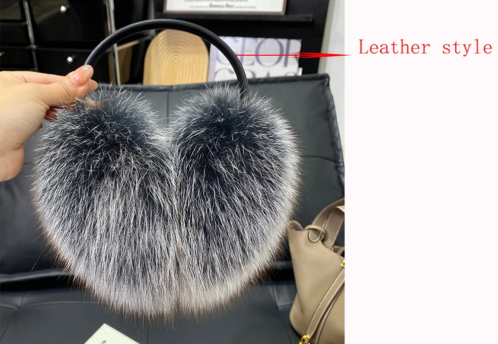 2027 New Winter Natural Real Fox Fur Earmuffs Plush Warm Decorate Women Cute Solid Ear Warmer Headphones Neck Warm Bib Scarf