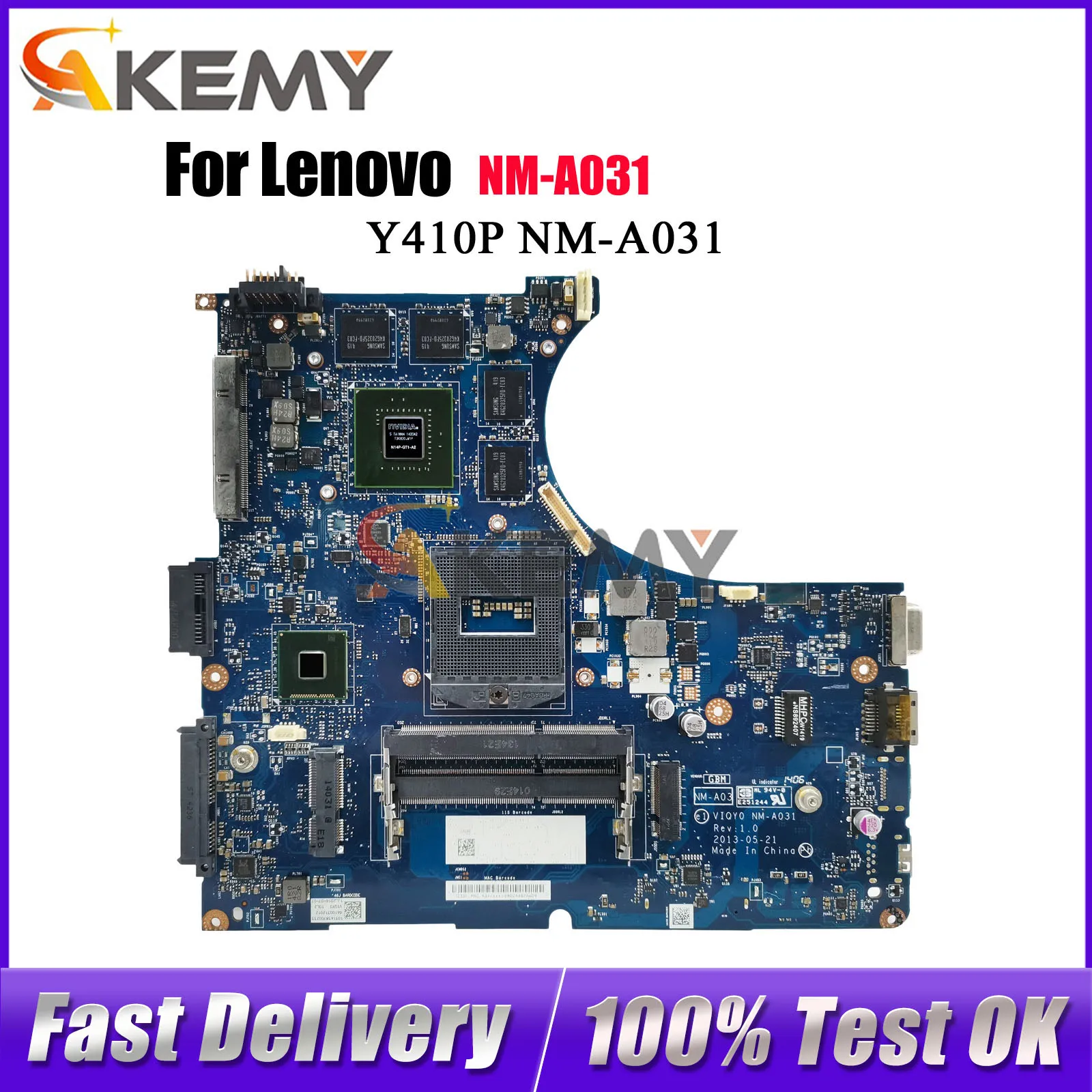 

Материнская плата для ноутбука Lenovo Ideapad Y410P NM-A031, GT755M, 2 ГБ DDR3, 100% протестировано, ОК