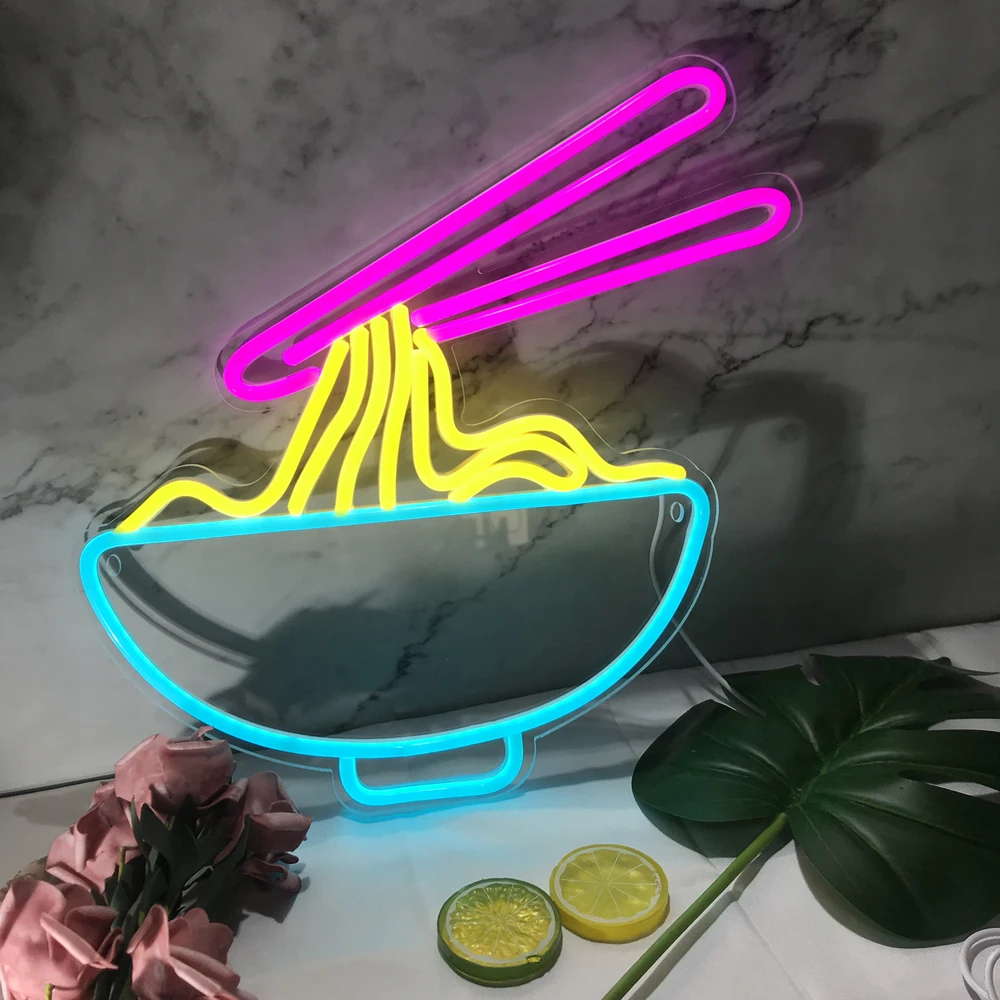 

Ramen Neon Sign Ramen Noodle Led Neon Lights for Wall Decor Neon Billboard Cool Neon Lights for Restaurant Ramen Shop Window