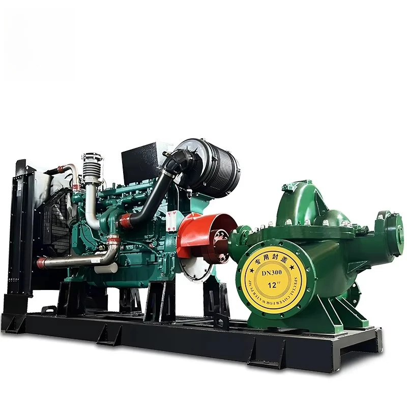 Single Stage Double Suction Open Type Water Pump, Large Flow Irrigation Pump 1000m3/H, OEM Customized Engine