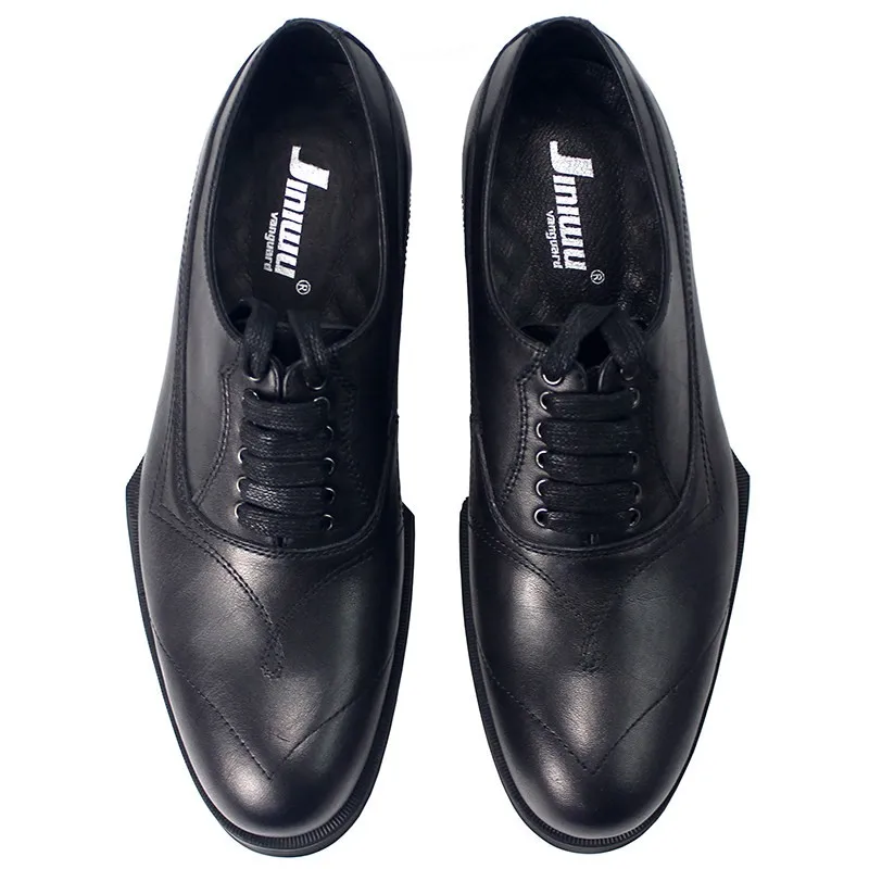 JINIWU 2026 AW Men Minimal Formal Oxford Shoes, Top Grain Leather Exquisite Geometric Sole Leather Shoes