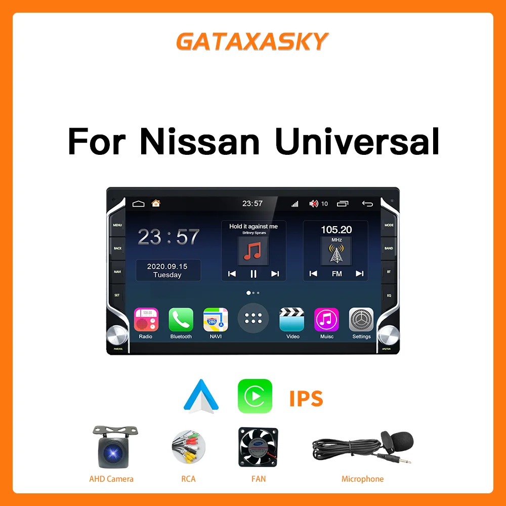 GATAXASKY Car Radio Android Autoradio Multimedia Player Carplay for Nissan Hyundai Kia toyata Chevrolet Ford Suzuki Mitsubishi