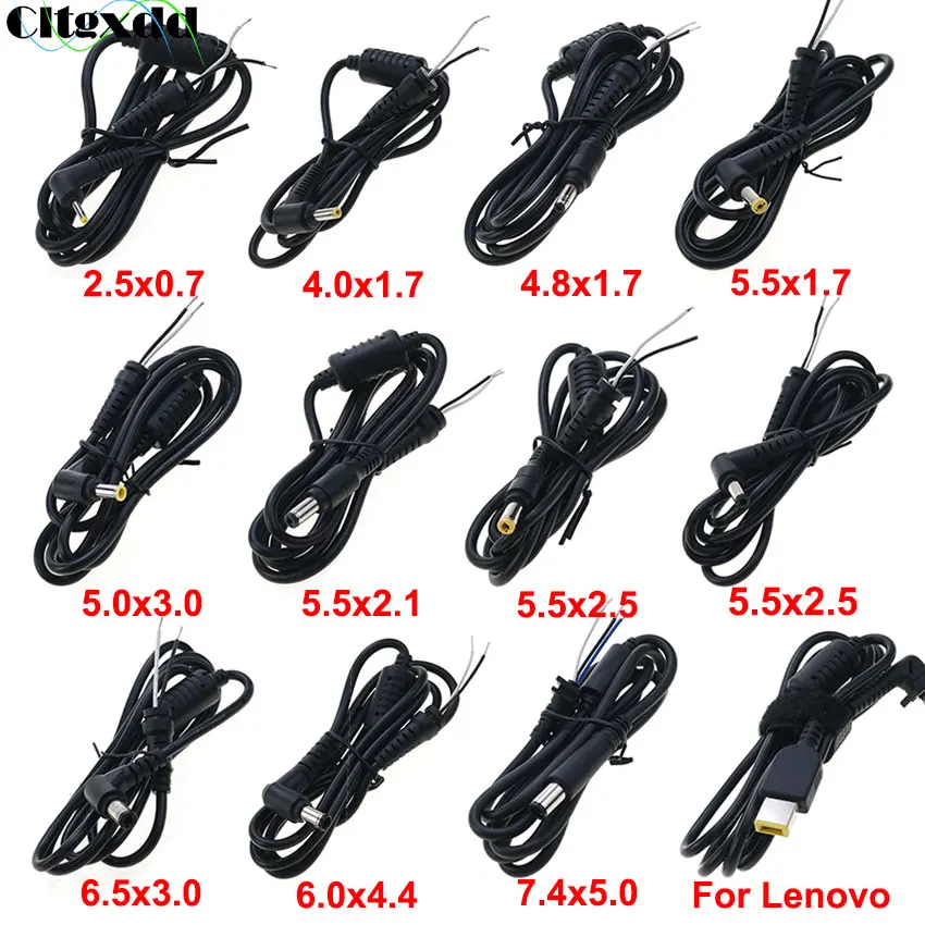 DC 2.5*0.7 4.0/4.8*1.7 5.0*3.0 5.5*2.1/2.5 Male Plug Laptop Power Connector Adapter Charging Cable For Asus Lenovo Samsung HP