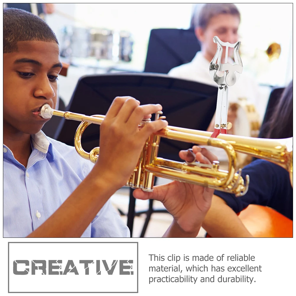 

2 Pcs Trumpet Lyre Clip Clarinet Marching Trumpets Accessories for Clamp-on Score Supplies