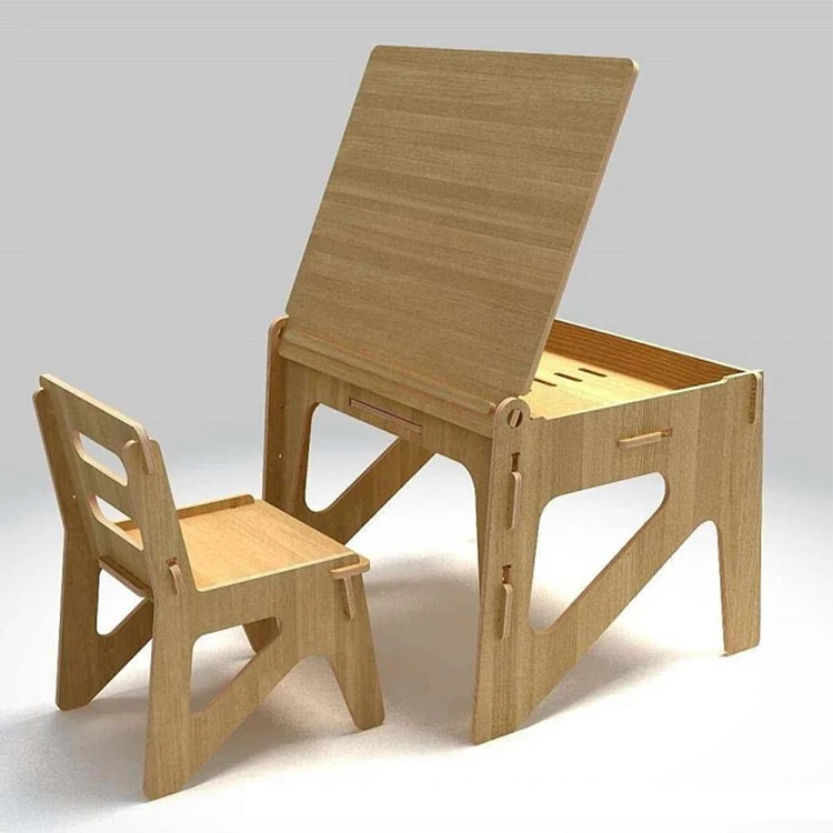 

Montessori Table and Chair Set Wooden Kids Play Activity Desk for Bedroom Use Toddler Furniture