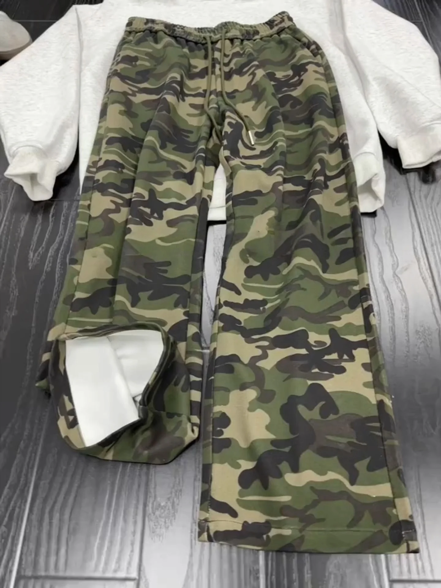 

Мужские брюки Cleanfit Camouflage с широкими штанинами, свободные, драпированные, на шнурке, повседневные спортивные брюки, осенняя коллекция American Sle