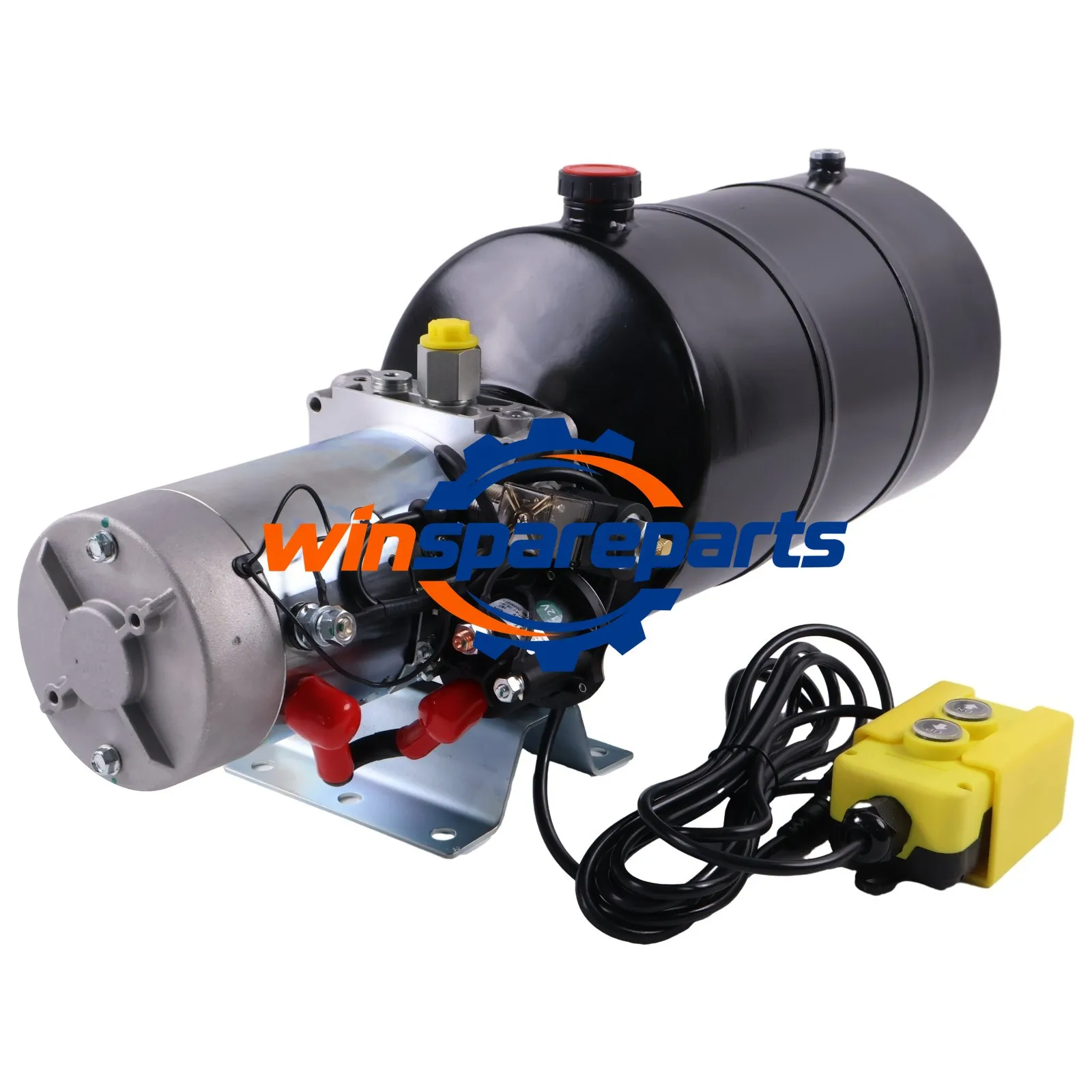 12V DC Single Acting Hydraulic Power Unit 10 Quart Tank With Remote Control