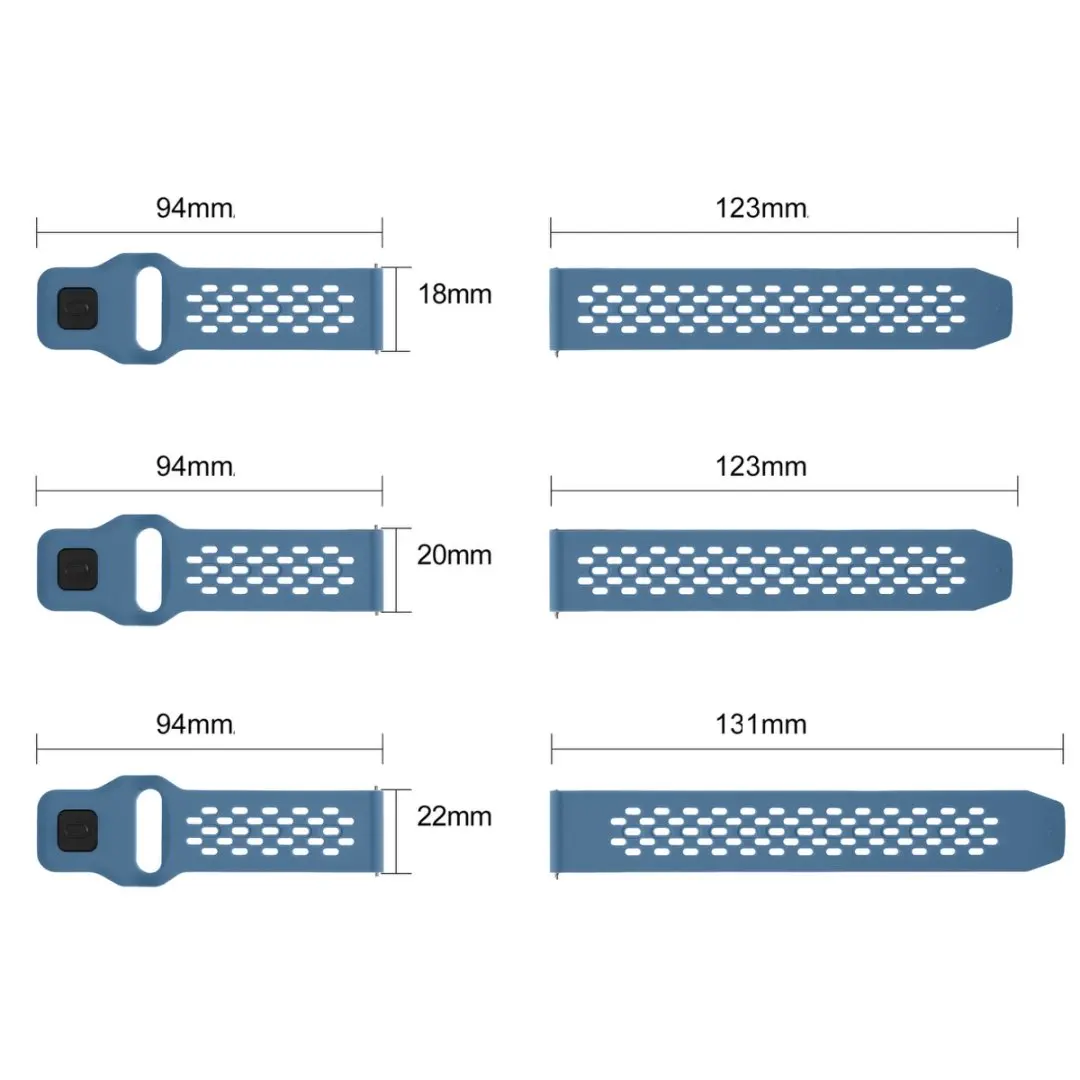 20 22 مللي متر سيليكون حزام لساعة سامسونج جالاكسي اكتيف 2 ساعة 3 4 5 برو 6 7 FE 40 44 41 45 42 46 43 47 مللي متر S3 تنفس الفرقة