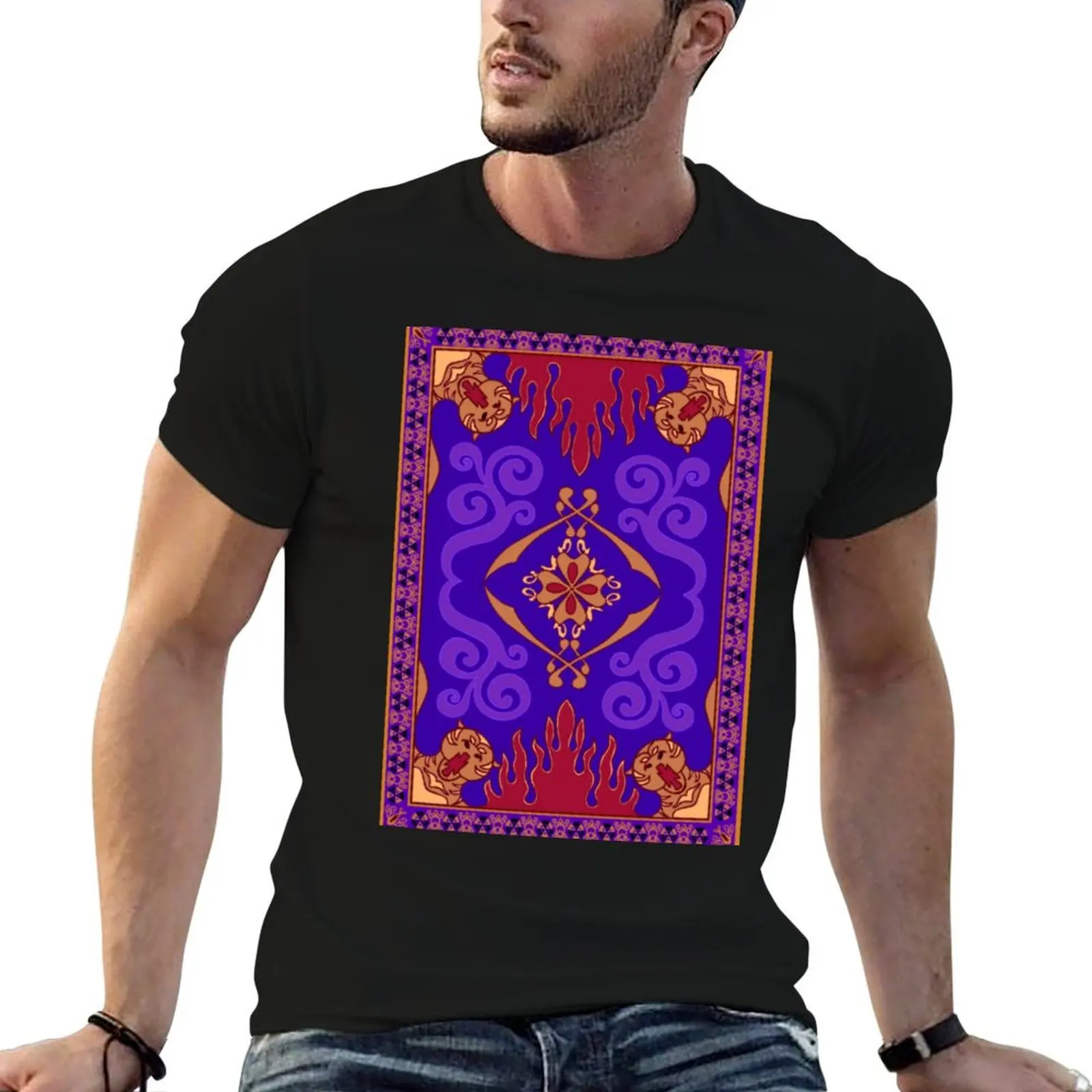Aladdin diseñador 1992 camisas camiseta con estampado de camiseta alfombra mágica camiseta hombre