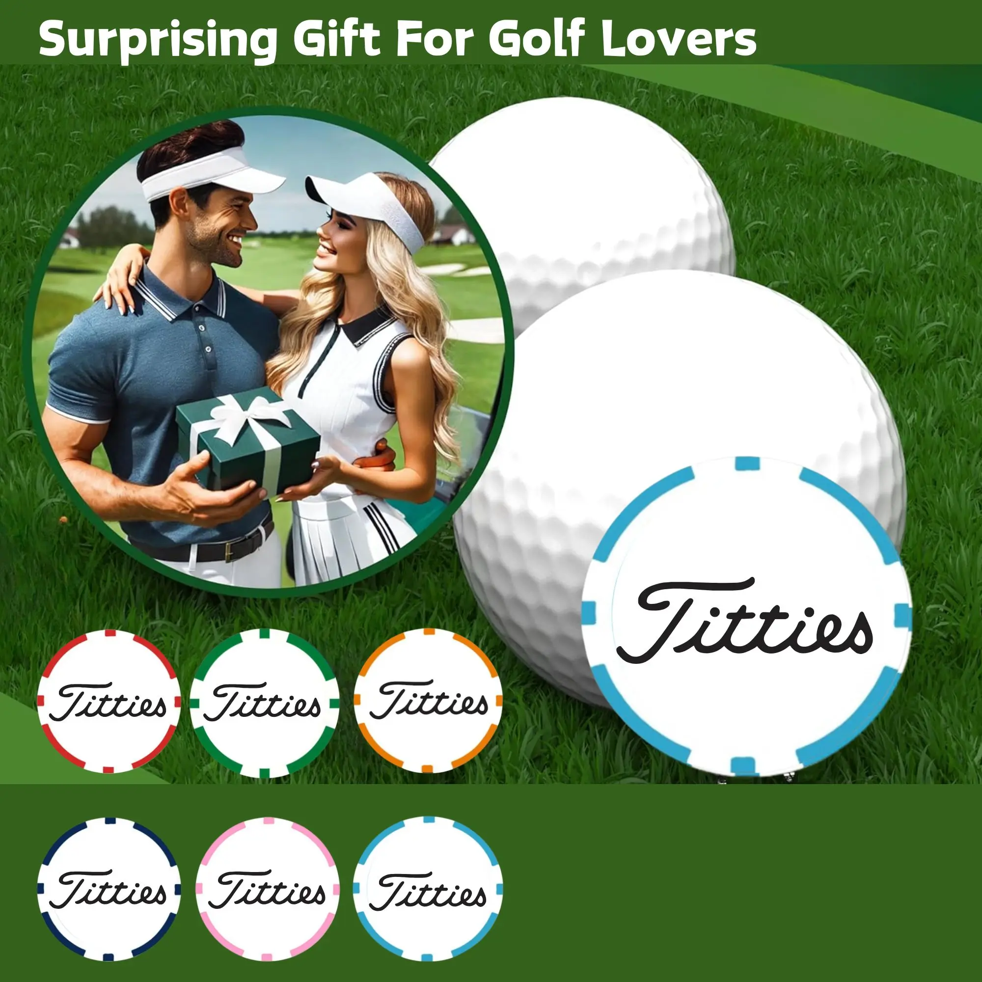 6 Stück Lustige Golfballmarker - Golf-Poker-ABS-Marker für Golfmützen, Perfekt zum Vatertag, Großartiges Geschenk für Golf-Liebhaber – Detail 6
