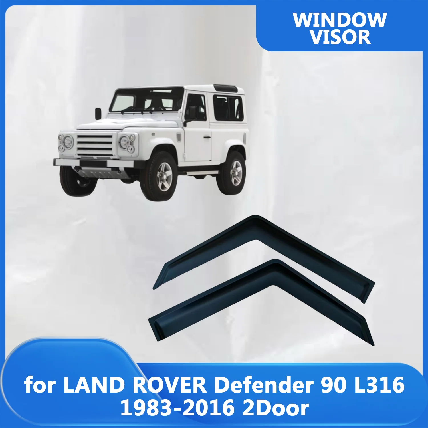 

Window Visor for LAND ROVER Defender 90 1983-2016 2D Wind Deflectors Rain Guards Door Visor Vent Shades Ventvisor Exterior Parts