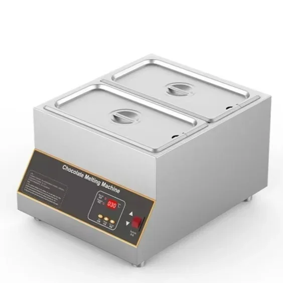 التجارية الفولاذ المقاوم للصدأ الكهربائية 2 وعاء آلة تقسية الشوكولاتة آلة صهر زبدة الشوكولاتة الأوتوماتيكية الصغيرة #2