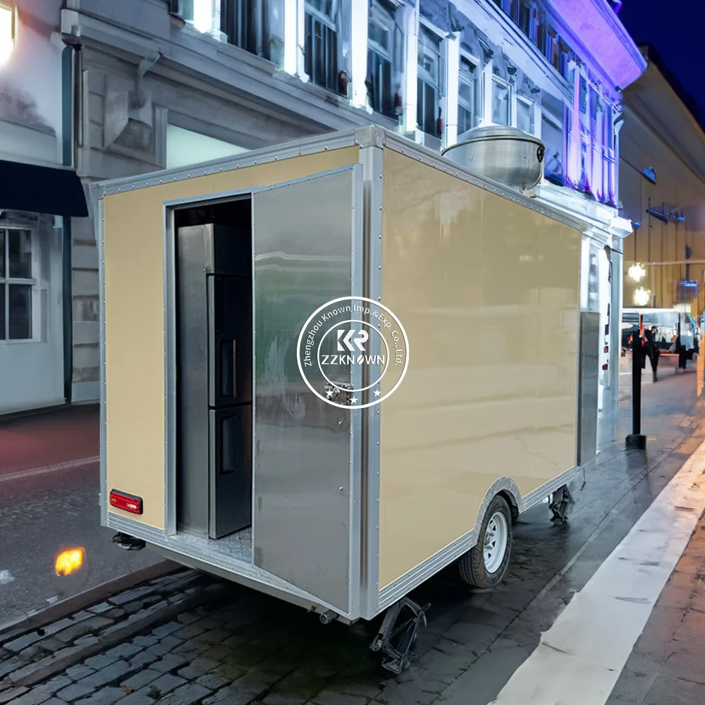 Australia Fast Food Trailer Mobile Ice Cream Cart Fully Equipped Food Truck Trailer Concession Mobile Kitchen Hot Dog Cart